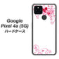 Google Pixel 4a (5G) 高画質仕上げ 背面印刷 ハードケース【365 ハートフレーム】