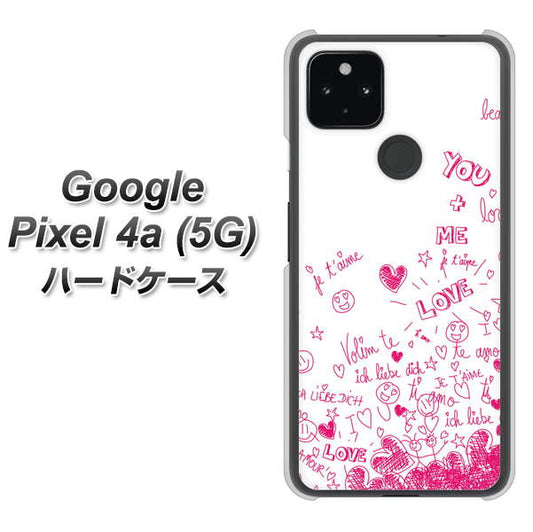 Google Pixel 4a (5G) 高画質仕上げ 背面印刷 ハードケース【631 恋の落書き】