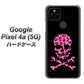 Google Pixel 4a (5G) 高画質仕上げ 背面印刷 ハードケース【1079 ドクロフレームヒョウピンク】