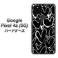 Google Pixel 4a (5G) 高画質仕上げ 背面印刷 ハードケース【1124 ハート BK＆WH】
