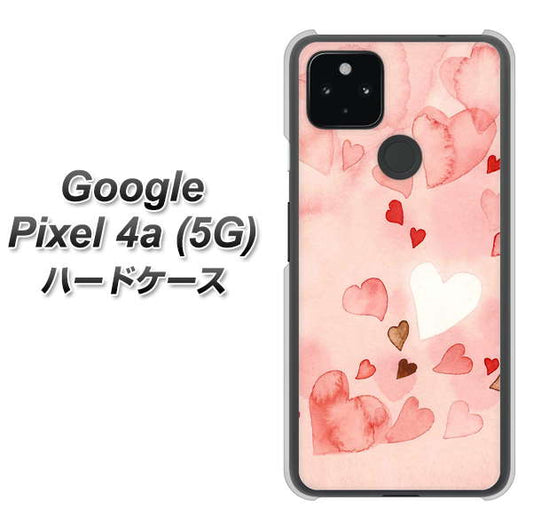 Google Pixel 4a (5G) 高画質仕上げ 背面印刷 ハードケース【1125 ハートの和紙】