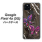 Google Pixel 4a (5G) 高画質仕上げ 背面印刷 ハードケース【1164 キラめくストーンと蝶】