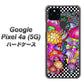 Google Pixel 4a (5G) 高画質仕上げ 背面印刷 ハードケース【AG807 きのこ（黒）】