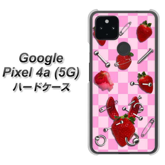 Google Pixel 4a (5G) 高画質仕上げ 背面印刷 ハードケース【AG832 苺パンク（ピンク）】