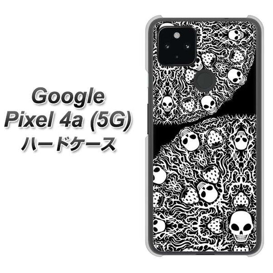 Google Pixel 4a (5G) 高画質仕上げ 背面印刷 ハードケース【AG834 苺骸骨曼荼羅（黒）】