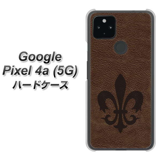 Google Pixel 4a (5G) 高画質仕上げ 背面印刷 ハードケース【EK823  レザー風ユリ】
