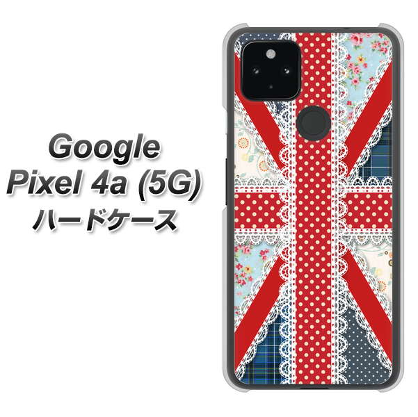 Google Pixel 4a (5G) 高画質仕上げ 背面印刷 ハードケース【SC805 ユニオンジャック レース】