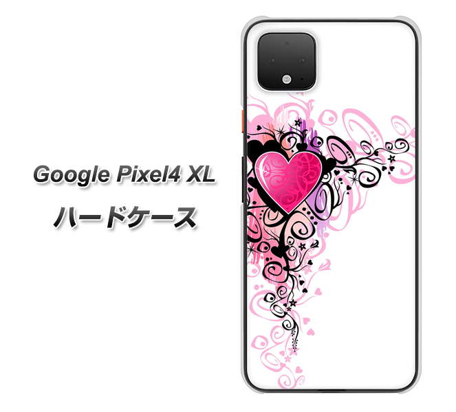 Google Pixel 4 XL 高画質仕上げ 背面印刷 ハードケース【007 スタイリッシュハート】