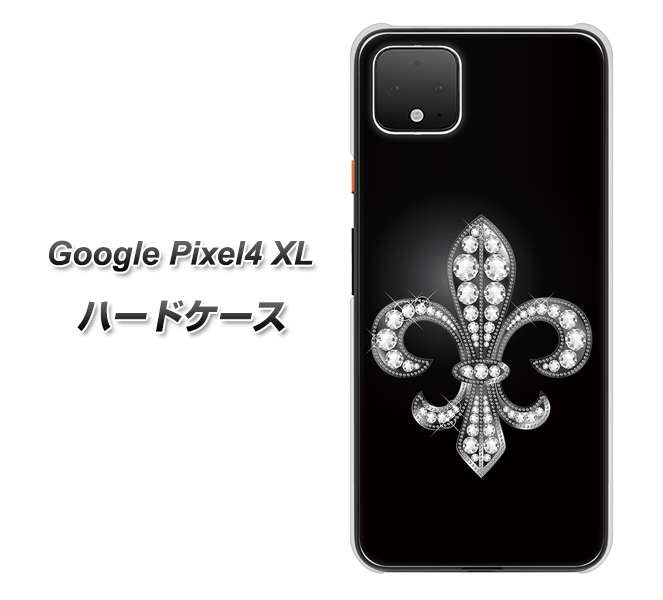Google Pixel 4 XL 高画質仕上げ 背面印刷 ハードケース【042 ラインストーン風の印刷ゴージャスユリ】