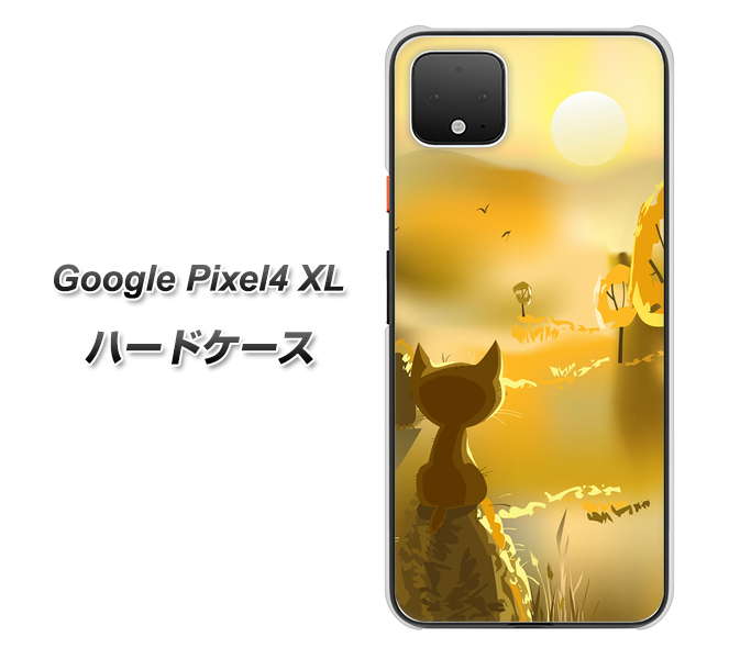 Google Pixel 4 XL 高画質仕上げ 背面印刷 ハードケース【400 たそがれの猫】