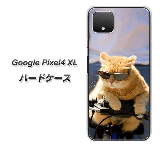 Google Pixel 4 XL 高画質仕上げ 背面印刷 ハードケース【595 にゃんとサイクル】