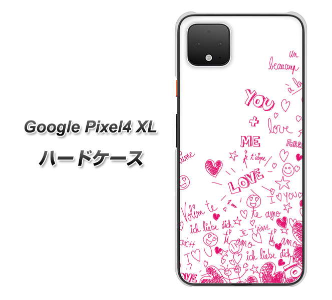 Google Pixel 4 XL 高画質仕上げ 背面印刷 ハードケース【631 恋の落書き】