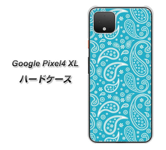 Google Pixel 4 XL 高画質仕上げ 背面印刷 ハードケース【766 ペイズリーブルー】