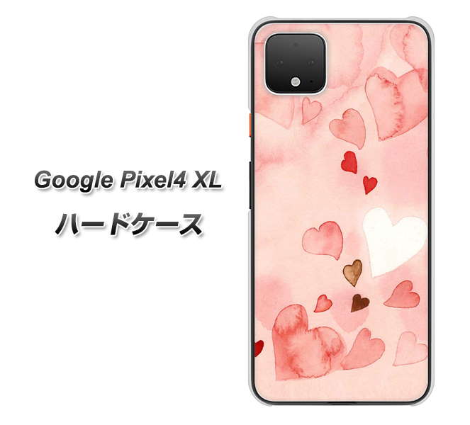 Google Pixel 4 XL 高画質仕上げ 背面印刷 ハードケース【1125 ハートの和紙】