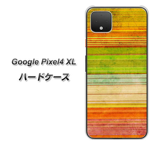 Google Pixel 4 XL 高画質仕上げ 背面印刷 ハードケース【1324 ビンテージボーダー（色彩）】