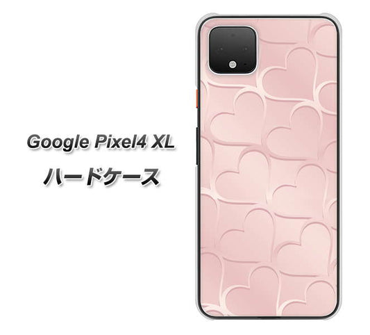 Google Pixel 4 XL 高画質仕上げ 背面印刷 ハードケース【1340 かくれハート（ローズピンク）】