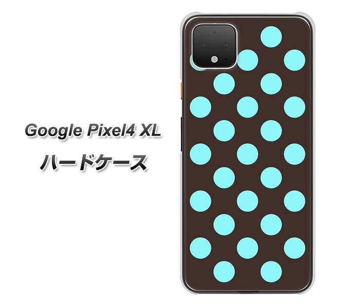 Google Pixel 4 XL 高画質仕上げ 背面印刷 ハードケース【1352 シンプルビッグ水色茶】