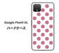 Google Pixel 4 XL 高画質仕上げ 背面印刷 ハードケース【1357 シンプルビッグ薄ピンク白】