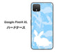 Google Pixel 4 XL 高画質仕上げ 背面印刷 ハードケース【AG805 うさぎ迷彩風（水色）】