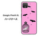 Google Pixel 4 XL 高画質仕上げ 背面印刷 ハードケース【AG808 こうもりの王冠鳥かご（ピンク×黒）】