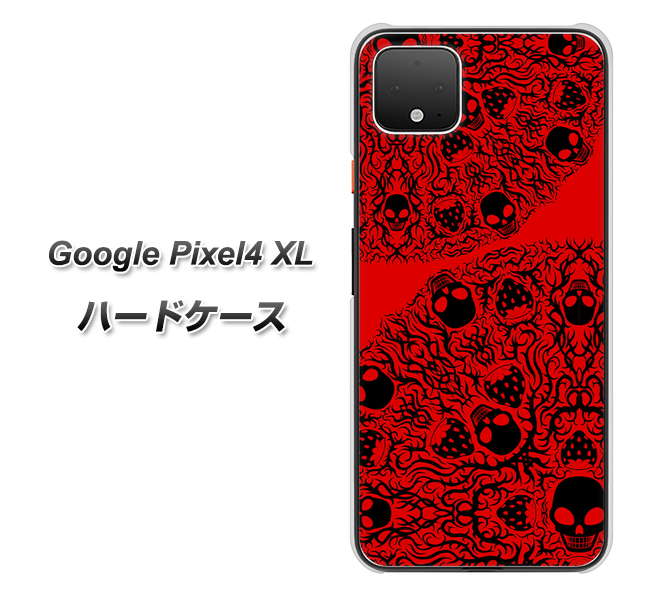 Google Pixel 4 XL 高画質仕上げ 背面印刷 ハードケース【AG835 苺骸骨曼荼羅（赤）】