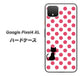 Google Pixel 4 XL 高画質仕上げ 背面印刷 ハードケース【EK807 ネコとシンプル ピンク】
