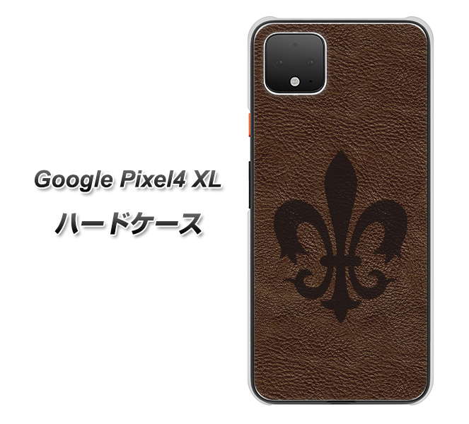 Google Pixel 4 XL 高画質仕上げ 背面印刷 ハードケース【EK823  レザー風ユリ】