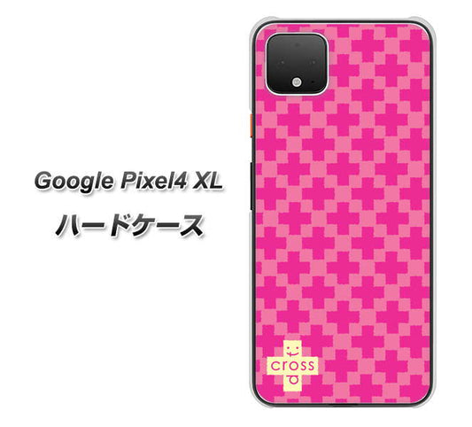 Google Pixel 4 XL 高画質仕上げ 背面印刷 ハードケース【IB901  クロスドット_ピンク】