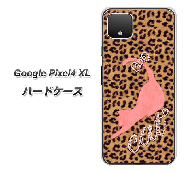 Google Pixel 4 XL 高画質仕上げ 背面印刷 ハードケース【KG801  キャットレオパード（ブラウン）】