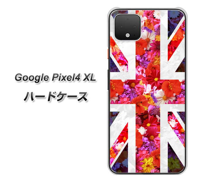 Google Pixel 4 XL 高画質仕上げ 背面印刷 ハードケース【SC801 ユニオンジャック リアルフラワー】