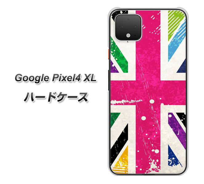 Google Pixel 4 XL 高画質仕上げ 背面印刷 ハードケース【SC806 ユニオンジャック ピンクビンテージ】