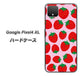 Google Pixel 4 XL 高画質仕上げ 背面印刷 ハードケース【SC813 小さいイチゴ模様 レッドとピンク】