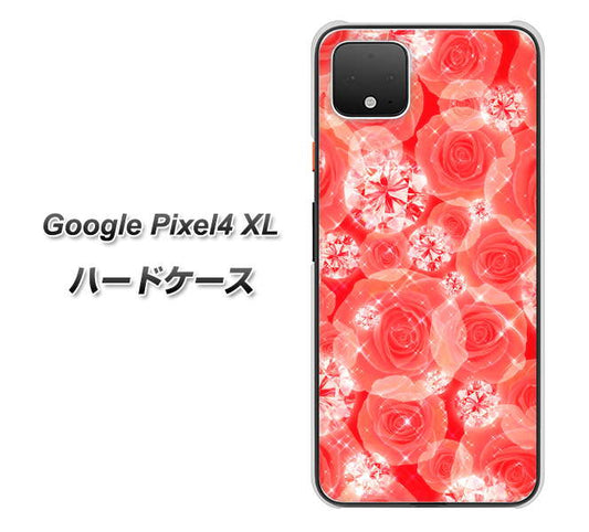 Google Pixel 4 XL 高画質仕上げ 背面印刷 ハードケース【VA816 ダイヤモンドとバラ】