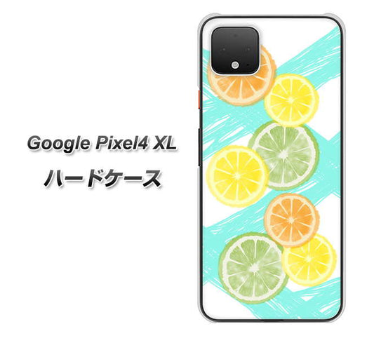 Google Pixel 4 XL 高画質仕上げ 背面印刷 ハードケース【YJ183 オレンジライム】