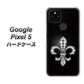 Google Pixel 5 高画質仕上げ 背面印刷 ハードケース【042 ラインストーン風の印刷ゴージャスユリ】
