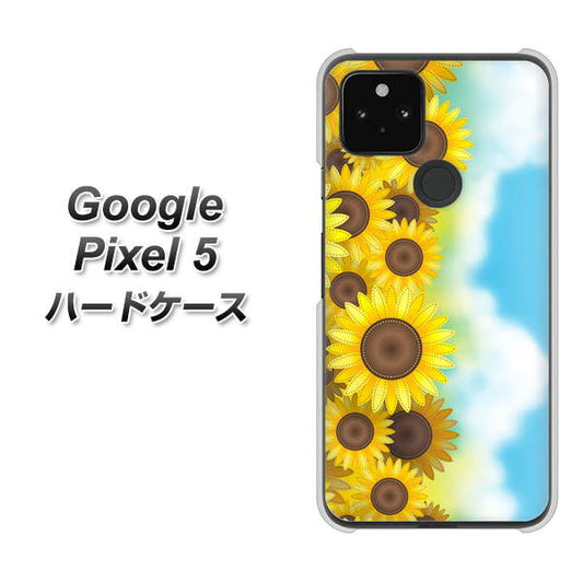 Google Pixel 5 高画質仕上げ 背面印刷 ハードケース【148 ひまわり畑】