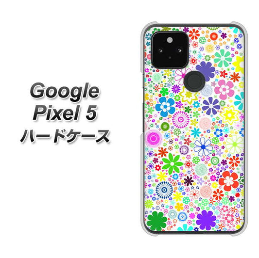 Google Pixel 5 高画質仕上げ 背面印刷 ハードケース【308 フラワーミックス】