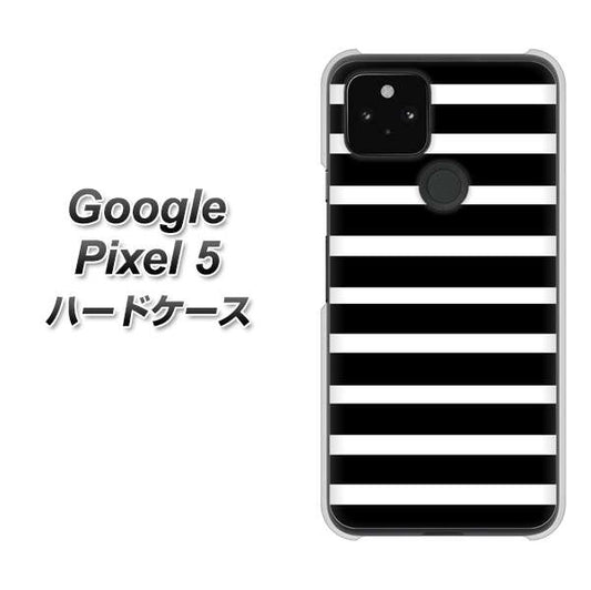 Google Pixel 5 高画質仕上げ 背面印刷 ハードケース【330 サイドボーダーブラック】