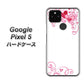 Google Pixel 5 高画質仕上げ 背面印刷 ハードケース【365 ハートフレーム】
