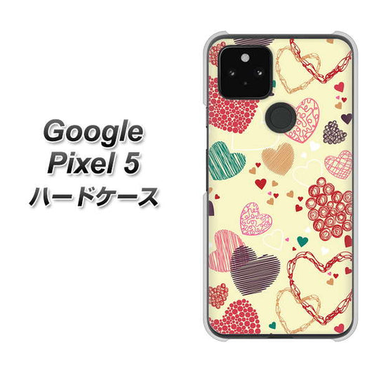 Google Pixel 5 高画質仕上げ 背面印刷 ハードケース【480 素朴なハート】