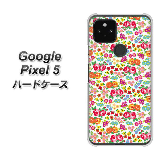 Google Pixel 5 高画質仕上げ 背面印刷 ハードケース【777 マイクロリバティプリントWH】