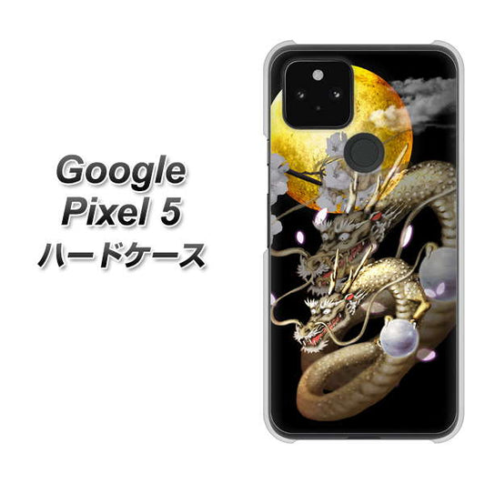 Google Pixel 5 高画質仕上げ 背面印刷 ハードケース【1003 月と龍】