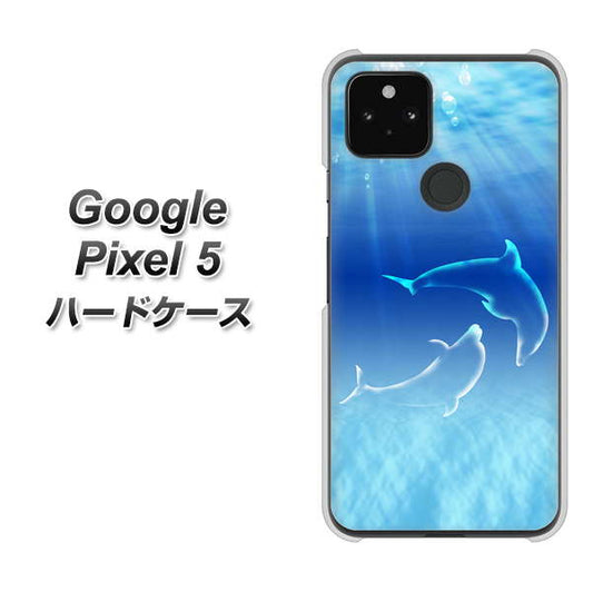 Google Pixel 5 高画質仕上げ 背面印刷 ハードケース【1048 海の守り神イルカ】
