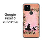 Google Pixel 5 高画質仕上げ 背面印刷 ハードケース【1096 お姫様とネコ（カラー）】