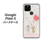 Google Pixel 5 高画質仕上げ 背面印刷 ハードケース【1104 クラフト写真ネコ（ハートM）】