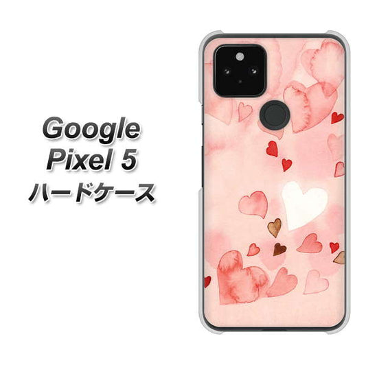 Google Pixel 5 高画質仕上げ 背面印刷 ハードケース【1125 ハートの和紙】