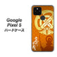 Google Pixel 5 高画質仕上げ 背面印刷 ハードケース【AB819 立花宗茂 シルエットと家紋】