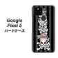 Google Pixel 5 高画質仕上げ 背面印刷 ハードケース【AG802 苺骸骨王冠蔦（黒）】
