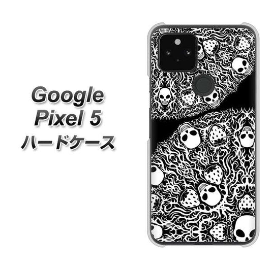 Google Pixel 5 高画質仕上げ 背面印刷 ハードケース【AG834 苺骸骨曼荼羅（黒）】