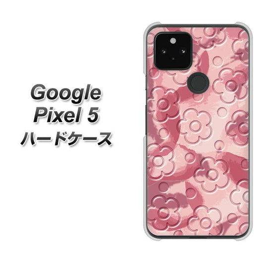 Google Pixel 5 高画質仕上げ 背面印刷 ハードケース【SC846 フラワーヴェルニ花ピンク（ローズヴェルール）】